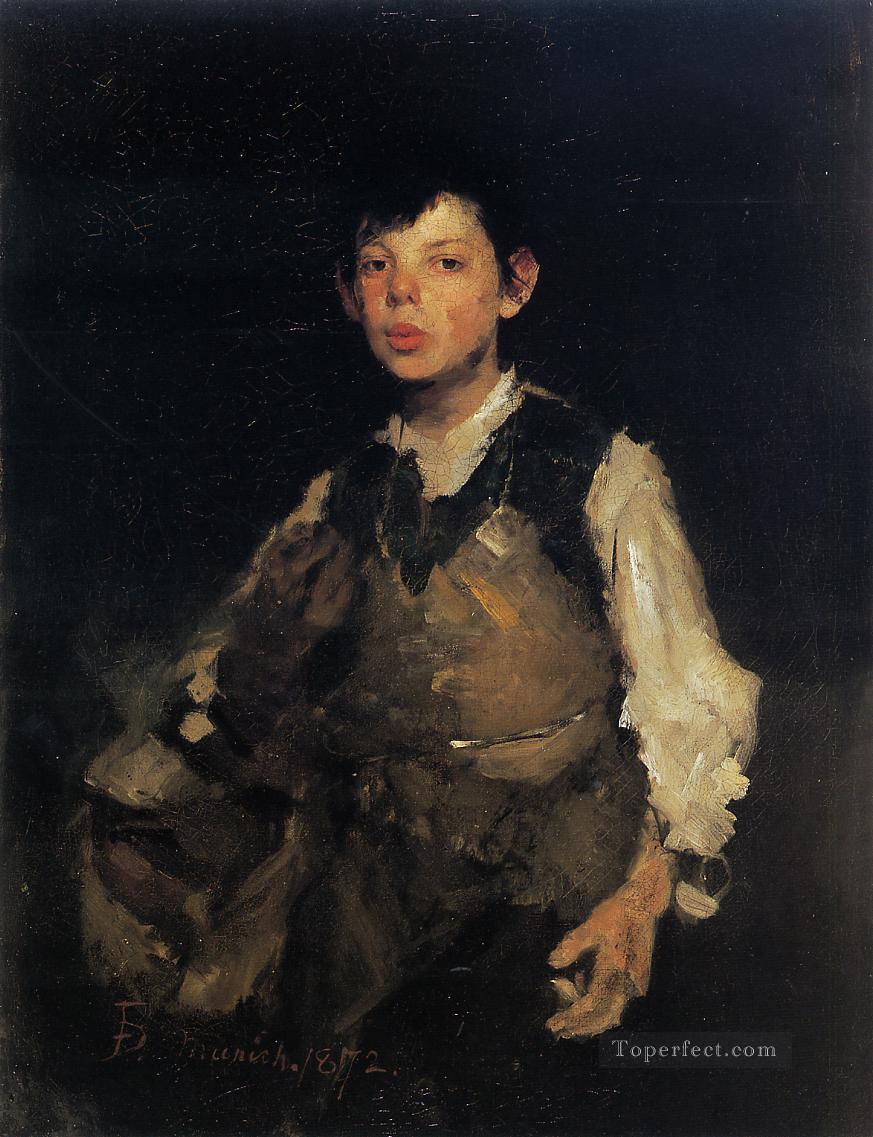 Whistling Boy portrait Frank Duveneck Oil Paintings